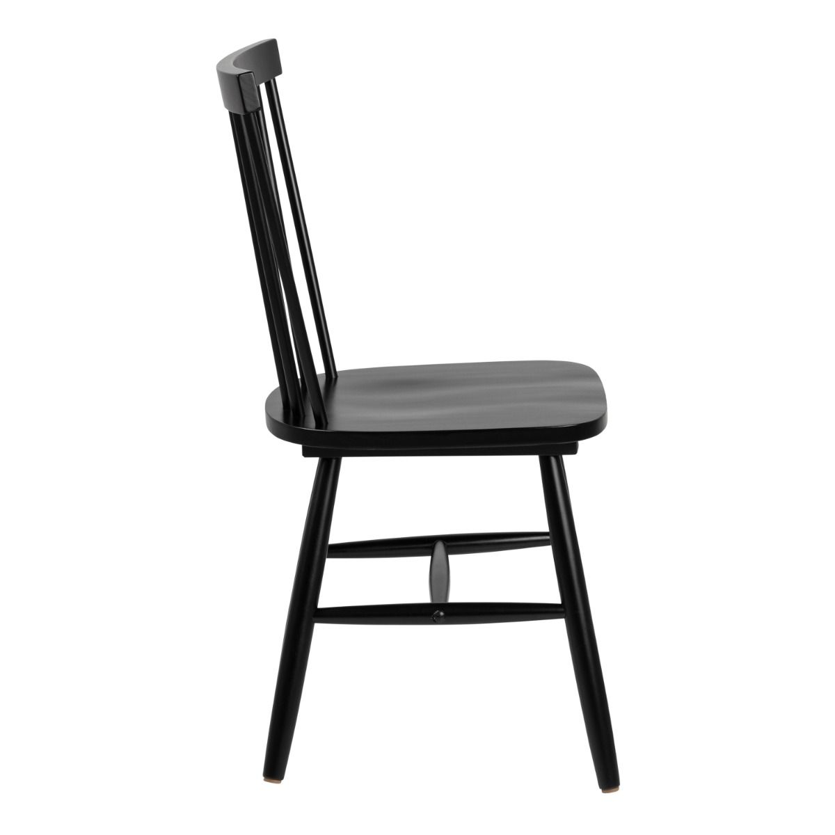 Wooden Dining Table Extending With 4 Riano Black Dining Chairs - Kenley