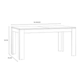 Wooden Dining Table for 4 to 6 People Extending Rectangular - Bohol