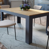 Wooden Dining Table for 4 to 6 People Extending Rectangular - Bohol