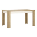 Wooden Dining Table for 4 to 6 People Medium Extending Rectangular - Lyon
