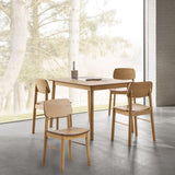 Wooden Dining Table for 4 People Rectangular - Barlow