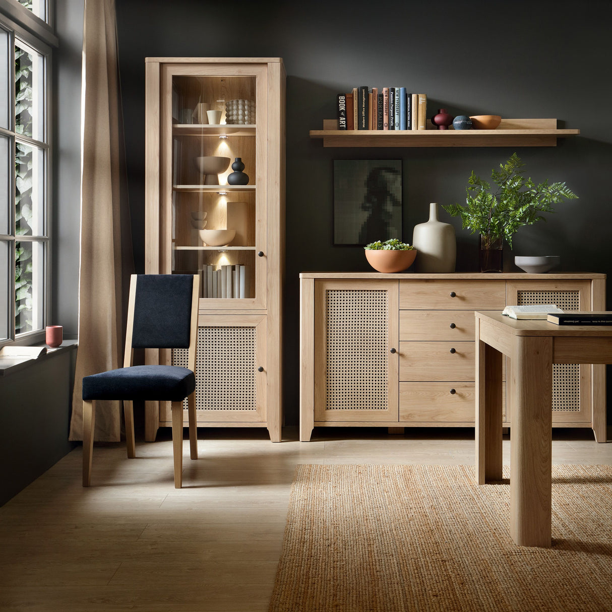 Wooden Dining Table for 4 to 6 People Extending Rectangular - Cestino