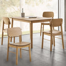 Wooden Dining Table Rectangular With 4 Dining Chairs - Barlow