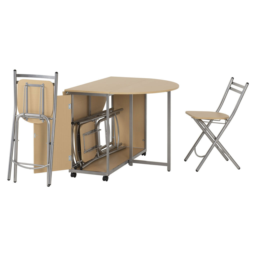 Wooden Dining Table With 4 Dining Chairs - Budget