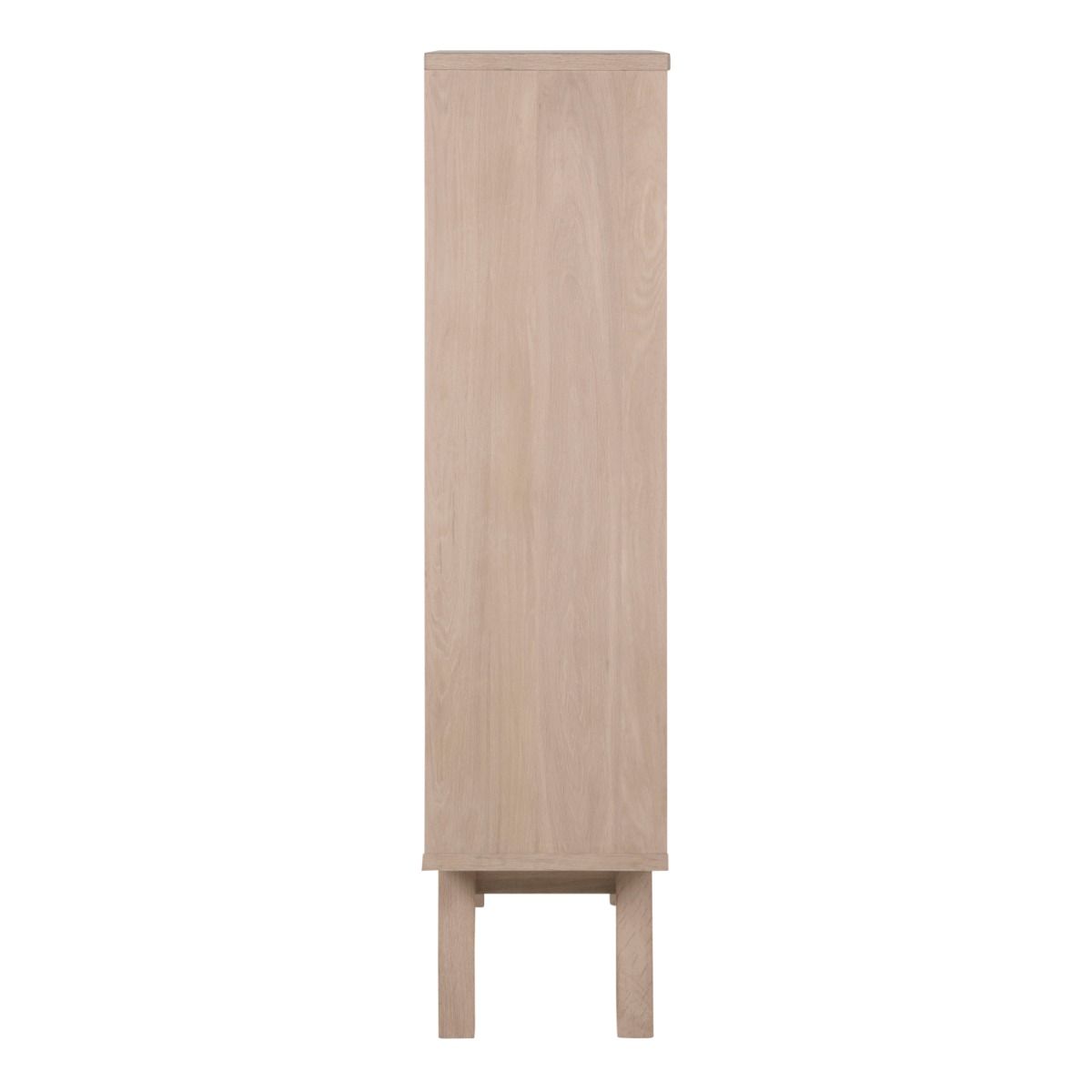 Wooden Display Cabinet With 1 Glass Door And 2 Drawers - A-Line