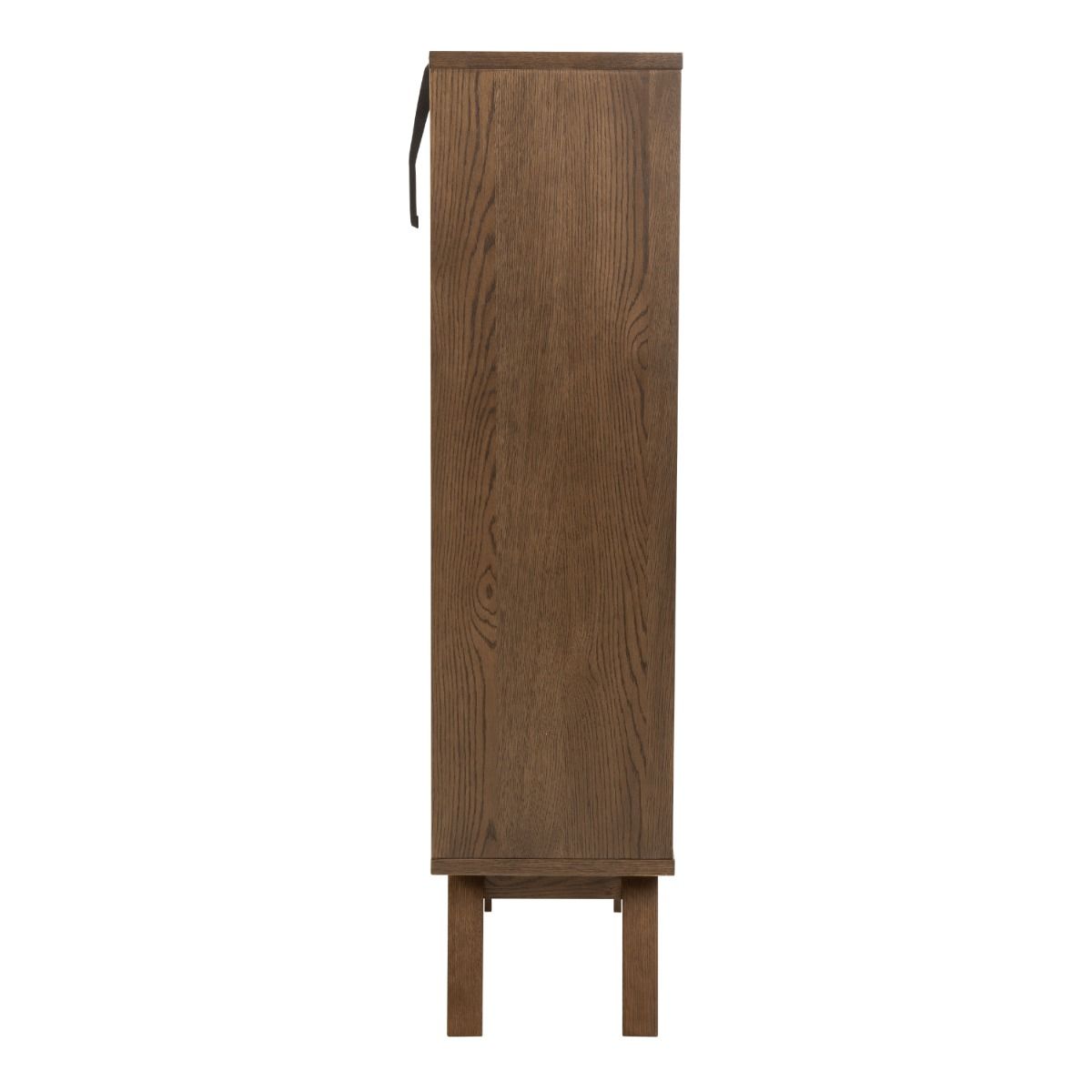 Wooden Display Cabinet With 1 Glass Door And 2 Drawers - A-Line