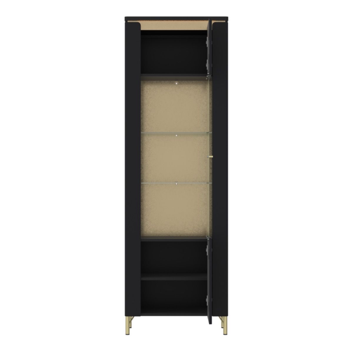 Wooden Display Cabinet With 1 Glass Door - Genoa