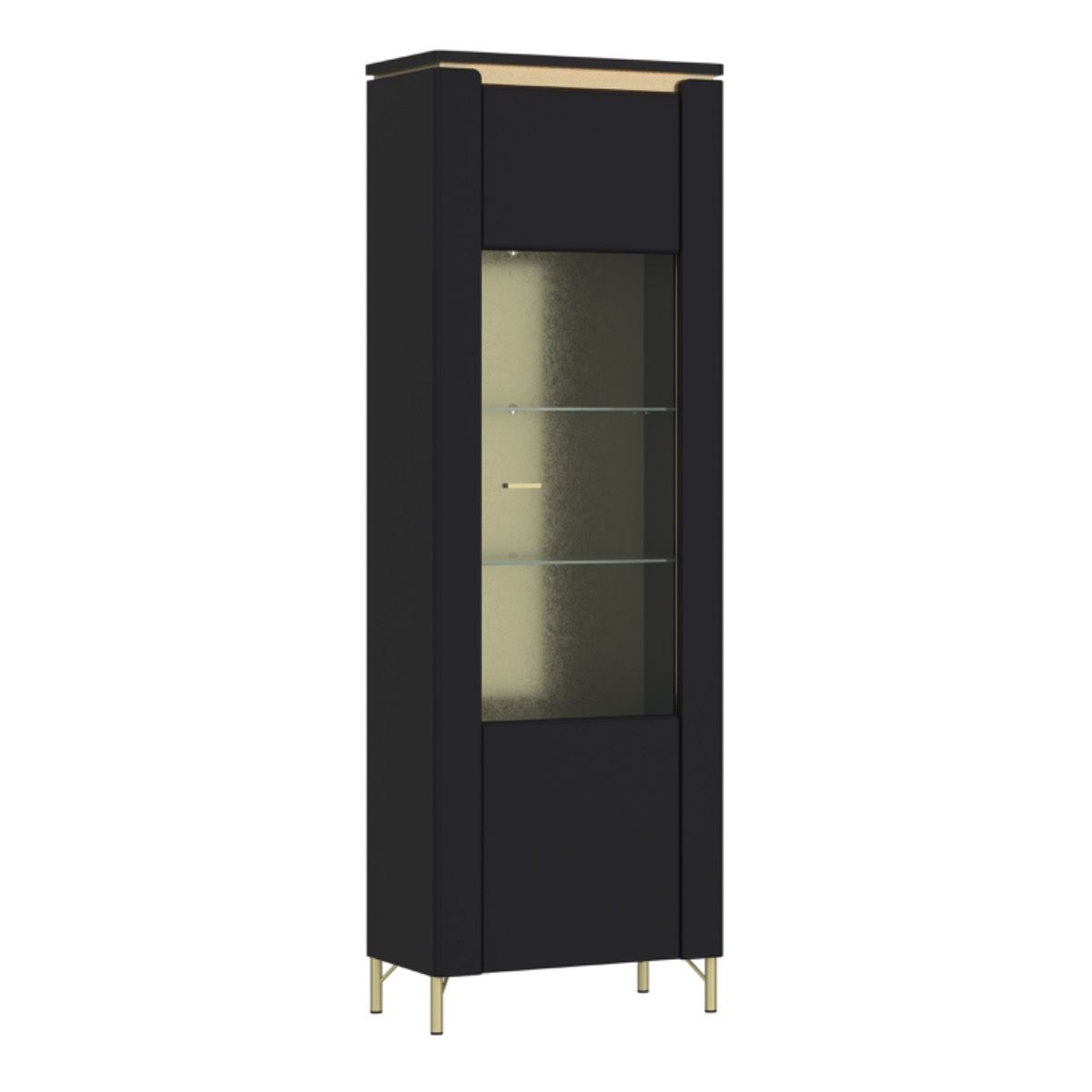 Wooden Display Cabinet With 1 Glass Door - Genoa