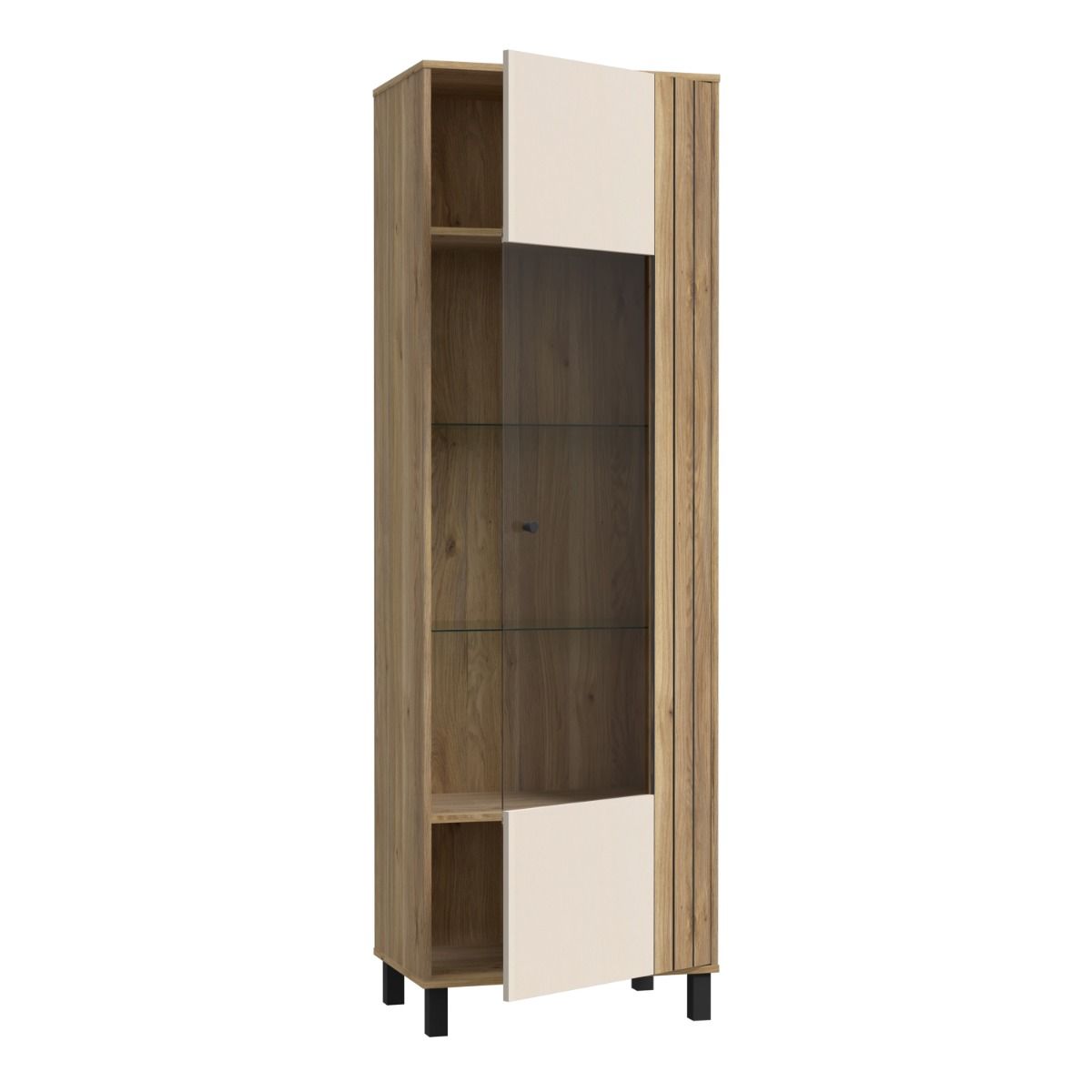 Wooden Display Cabinet With 1 Glass Door - Grafton
