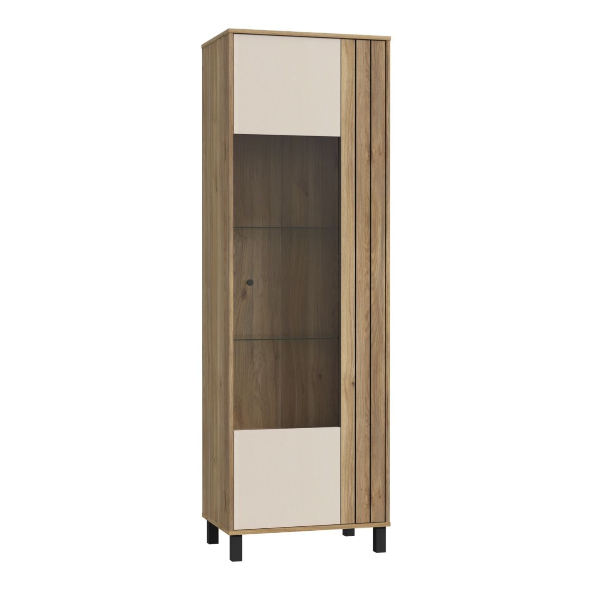Wooden Display Cabinet With 1 Glass Door - Grafton