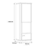 Wooden Display Cabinet With 1 Glass Door - Klara