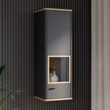 Wooden Display Cabinet With 1 Glass Door - Klara