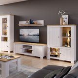Wooden Display Cabinet With 2 Doors And 4 Shelves - Celesto