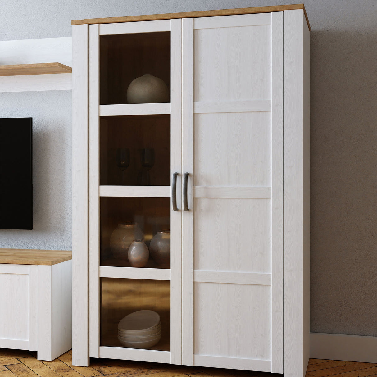 Wooden Display Cabinet With 2 Doors - Bohol