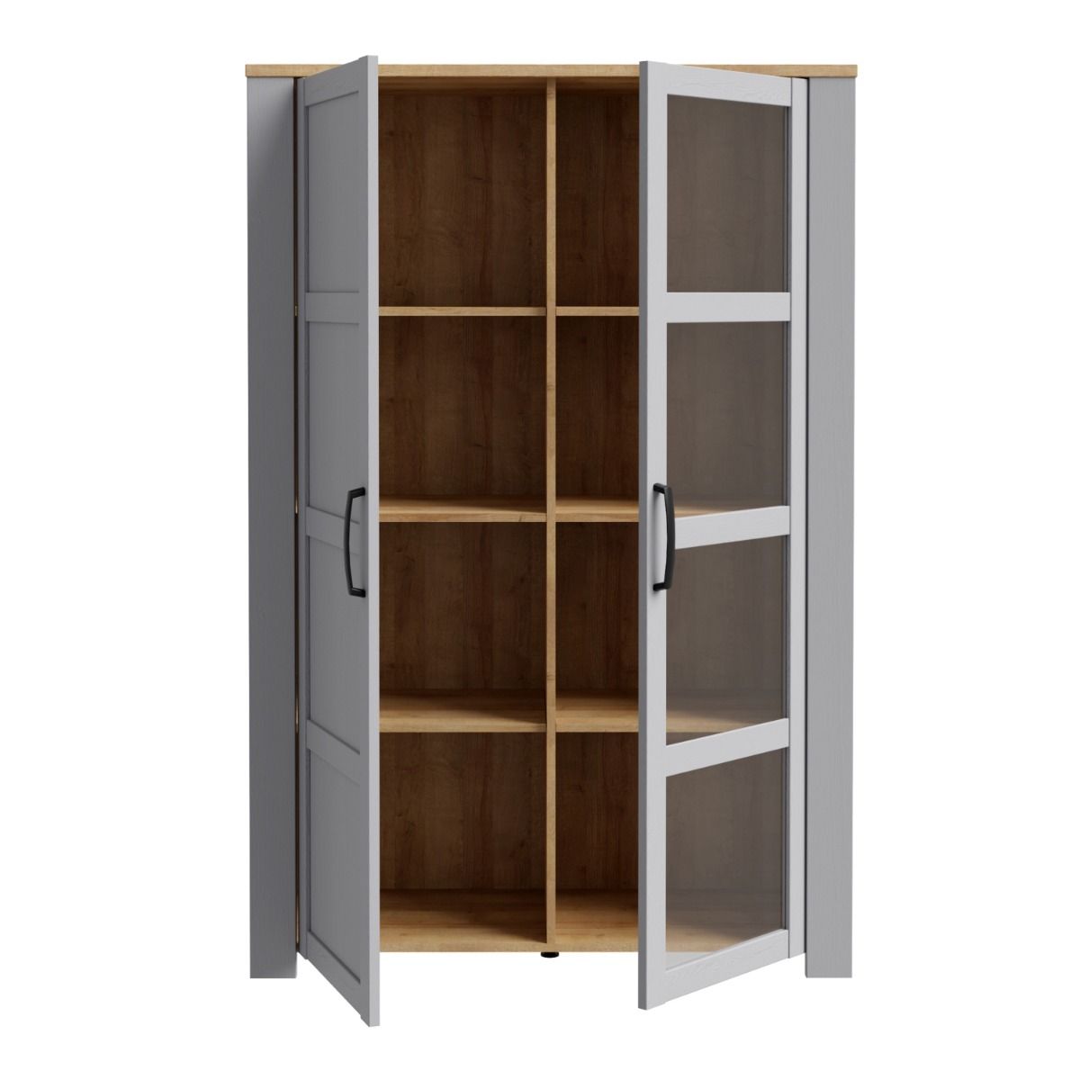 Wooden Display Cabinet With 2 Doors And LED Lights - Bohol