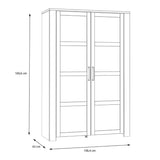 Wooden Display Cabinet With 2 Doors And LED Lights - Bohol