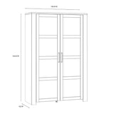 Wooden Display Cabinet With 2 Doors And LED Lights - Bohol