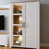 Wooden Display Cabinet With 2 Doors And LED Lights - Bohol