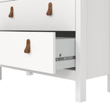 Wooden Display Cabinet With 2 Glass Doors And 3 Drawers - Barcelona