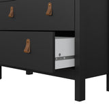 Wooden Display Cabinet With 2 Glass Doors And 3 Drawers - Barcelona