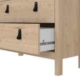 Wooden Display Cabinet With 2 Glass Doors And 3 Drawers - Barcelona