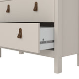 Wooden Display Cabinet With 2 Glass Doors And 3 Drawers - Barcelona