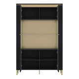 Wooden Display Cabinet With 2 Glass Doors - Genoa