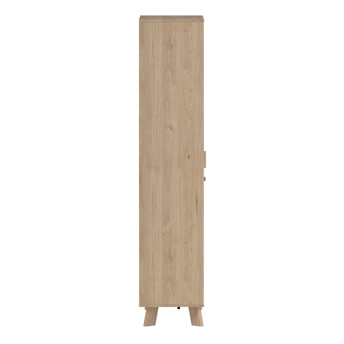 Wooden Display Cabinet With 2 White Front Doors - Ikast