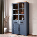 Wooden Display Cabinet With 4 Doors And 1 Drawer - Bohol