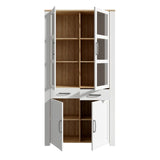 Wooden Display Cabinet With 4 Doors And 1 Drawer - Bohol
