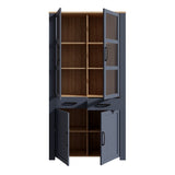 Wooden Display Cabinet With 4 Doors 1 Drawer And LED Lights - Bohol