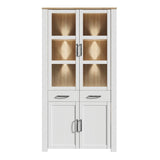 Wooden Display Cabinet With 4 Doors 1 Drawer And LED Lights - Bohol