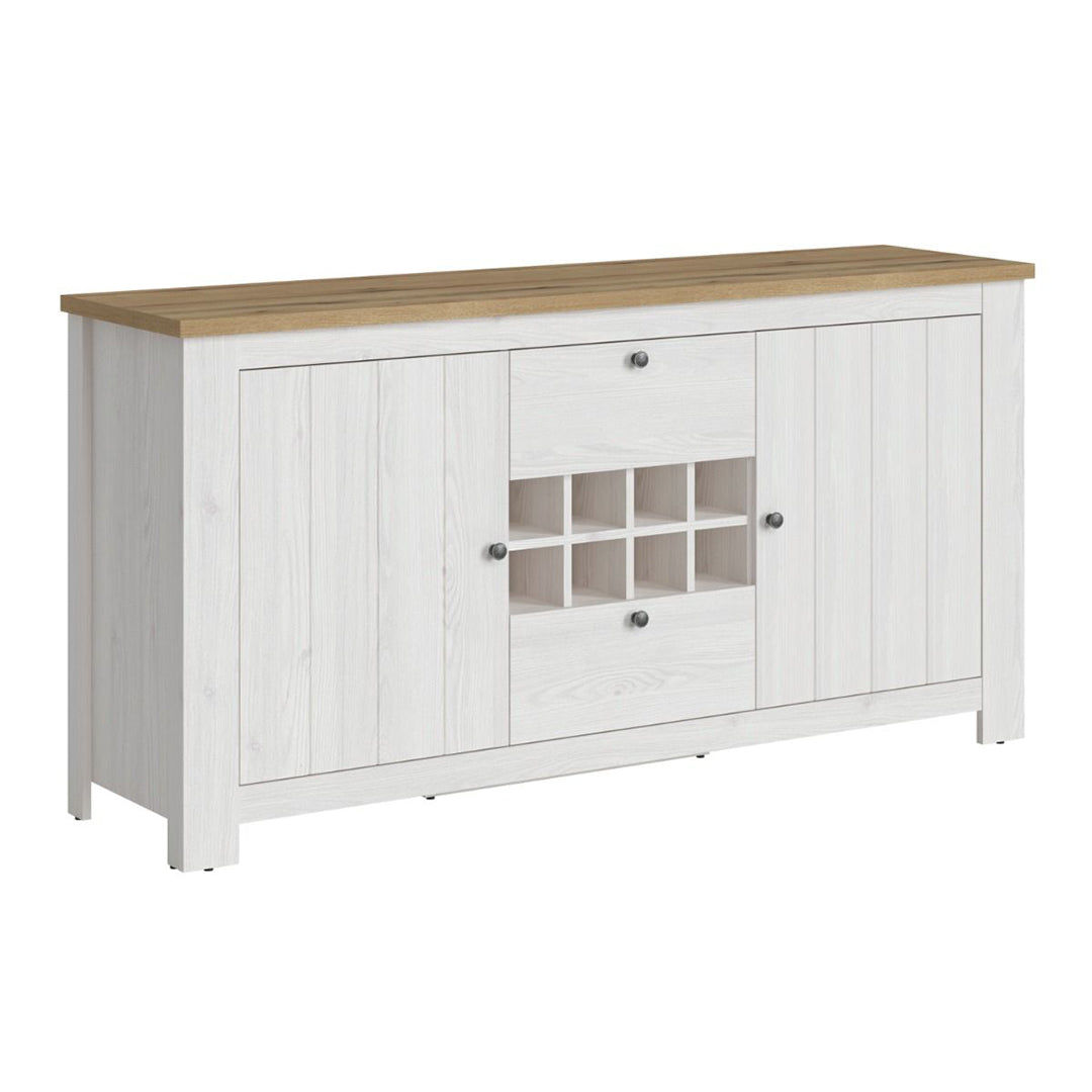 Wooden Display Cabinet With 5 Doors And 2 Drawers - Celesto