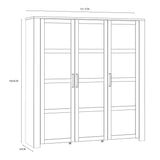 Wooden Display Cabinet Large With 3 Doors - Bohol