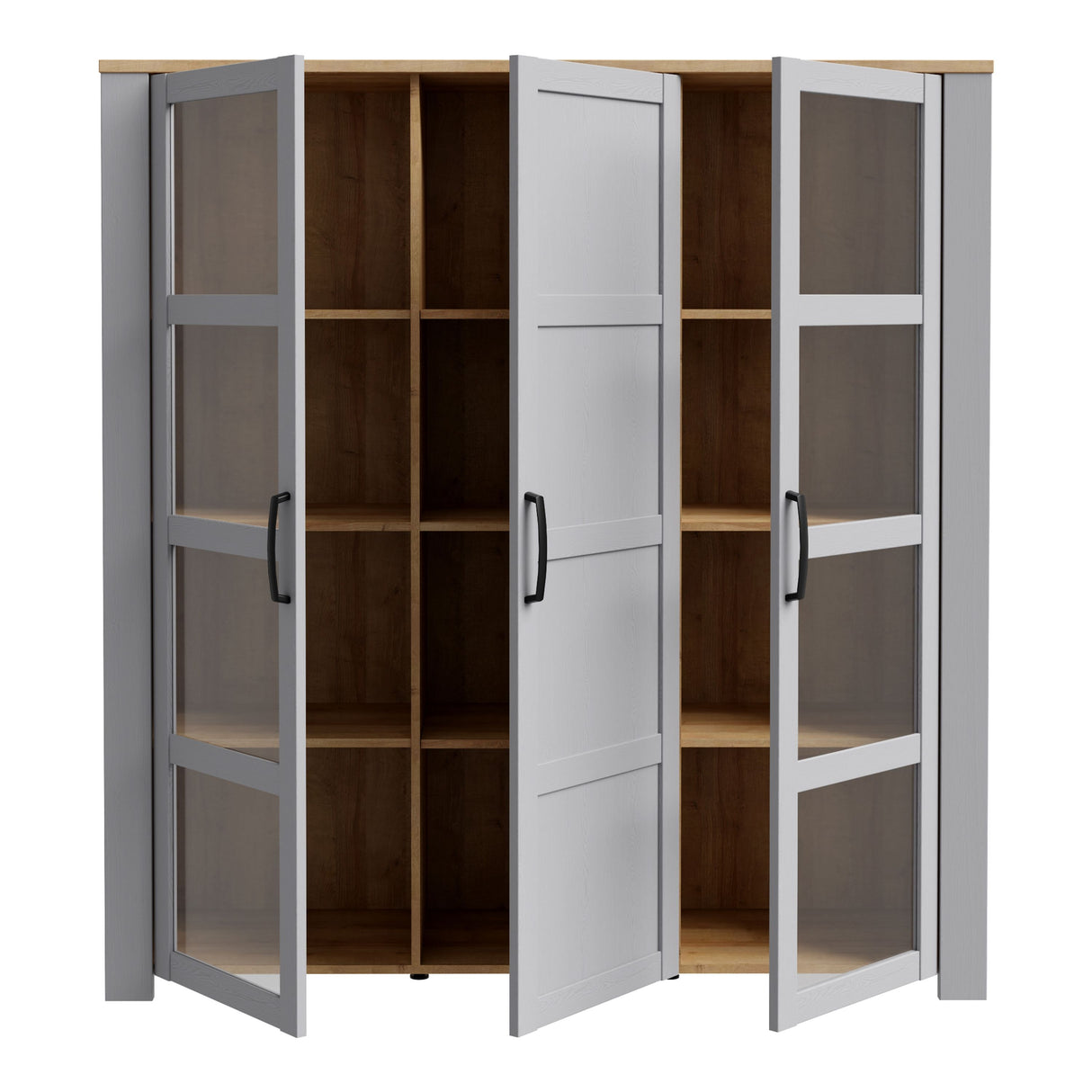 Wooden Display Cabinet Large With 3 Doors - Bohol
