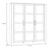 Wooden Display Cabinet Large With 3 Doors - Bohol