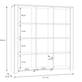 Wooden Display Cabinet Large With 3 Doors - Bohol