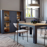Wooden Display Cabinet Large With 3 Doors And LED Lights - Bohol
