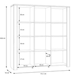Wooden Display Cabinet Large With 3 Doors And LED Lights - Bohol