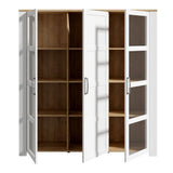 Wooden Display Cabinet Large With 3 Doors And LED Lights - Bohol
