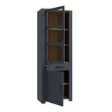 Wooden Display Cabinet Narrow With 2 Doors And 1 Drawer - Bohol