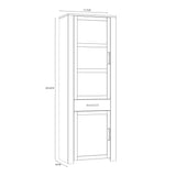 Wooden Display Cabinet Narrow With 2 Doors And 1 Drawer - Bohol