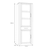 Wooden Display Cabinet Narrow With 2 Doors 1 Drawer And LED Lights - Bohol
