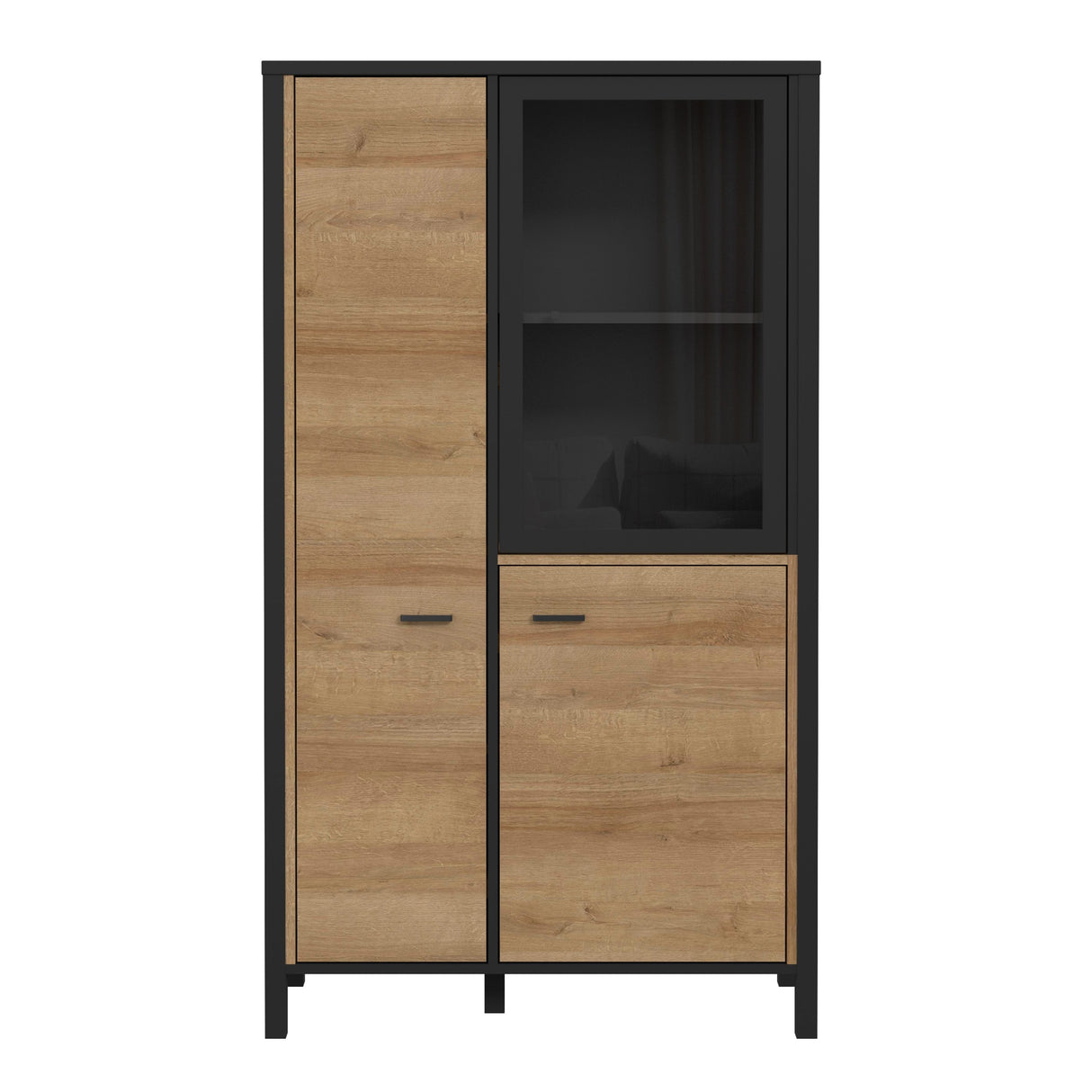 Wooden Display Cabinet Small With 3 Doors - High Rock