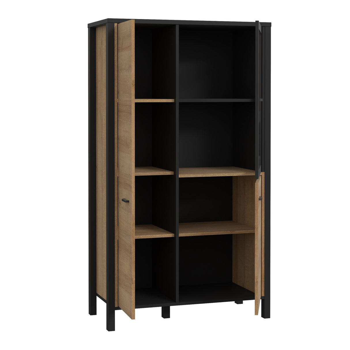Wooden Display Cabinet Small With 3 Doors - High Rock