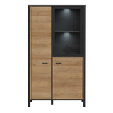 Wooden Display Cabinet Small With 3 Doors - High Rock