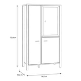 Wooden Display Cabinet Small With 3 Doors - High Rock