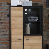 Wooden Display Cabinet Small With 3 Doors - High Rock