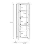 Wooden Display Cabinet Tall With 2 Doors - High Rock