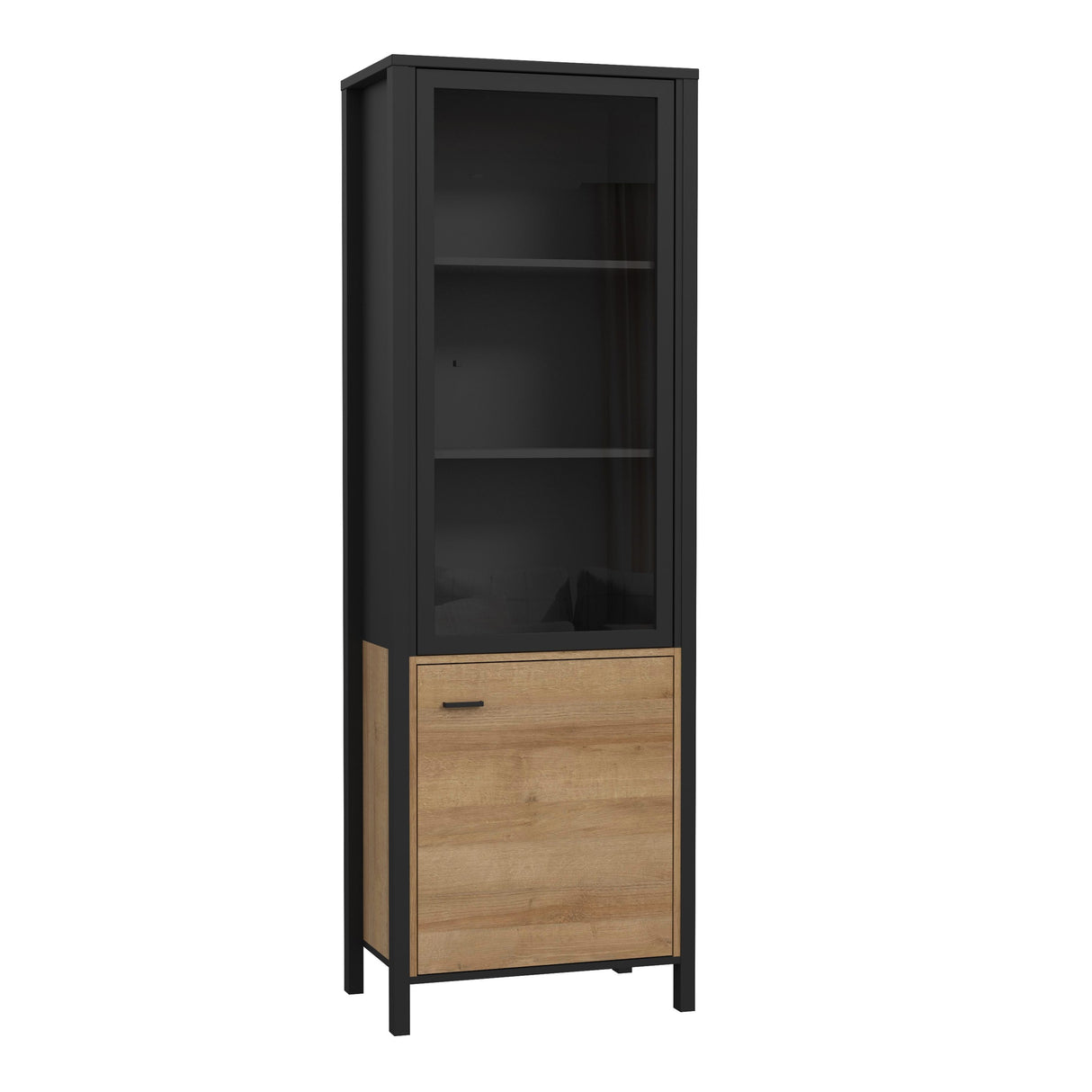 Wooden Display Cabinet Tall With 2 Doors - High Rock